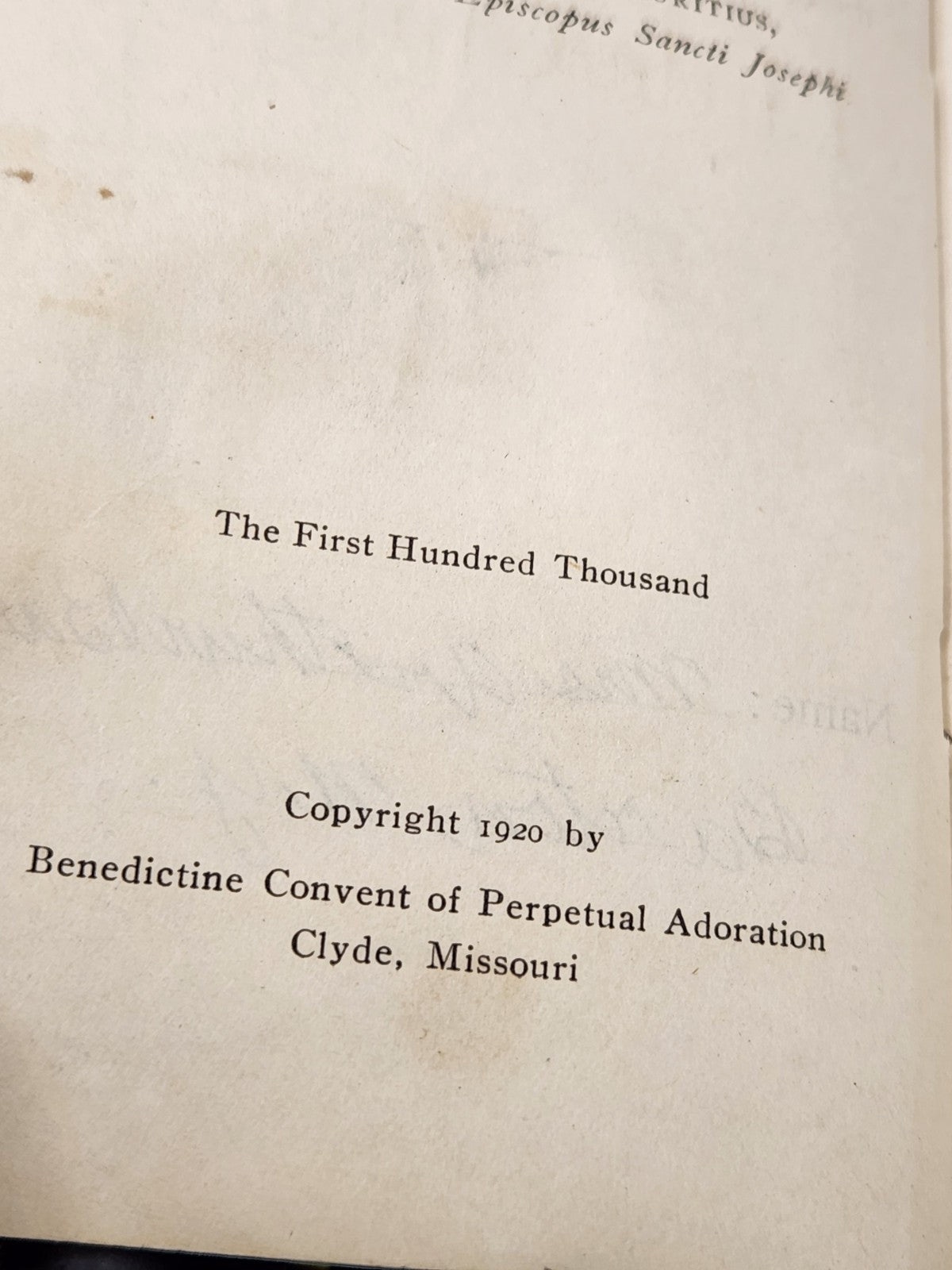 1920 Jesus In The Hearts Of Little Children Catholic Prayer Book Rev P Lukas