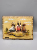 Children Dog Original Wood Carving Atelier Pare Quebec Canada Folk Art Small