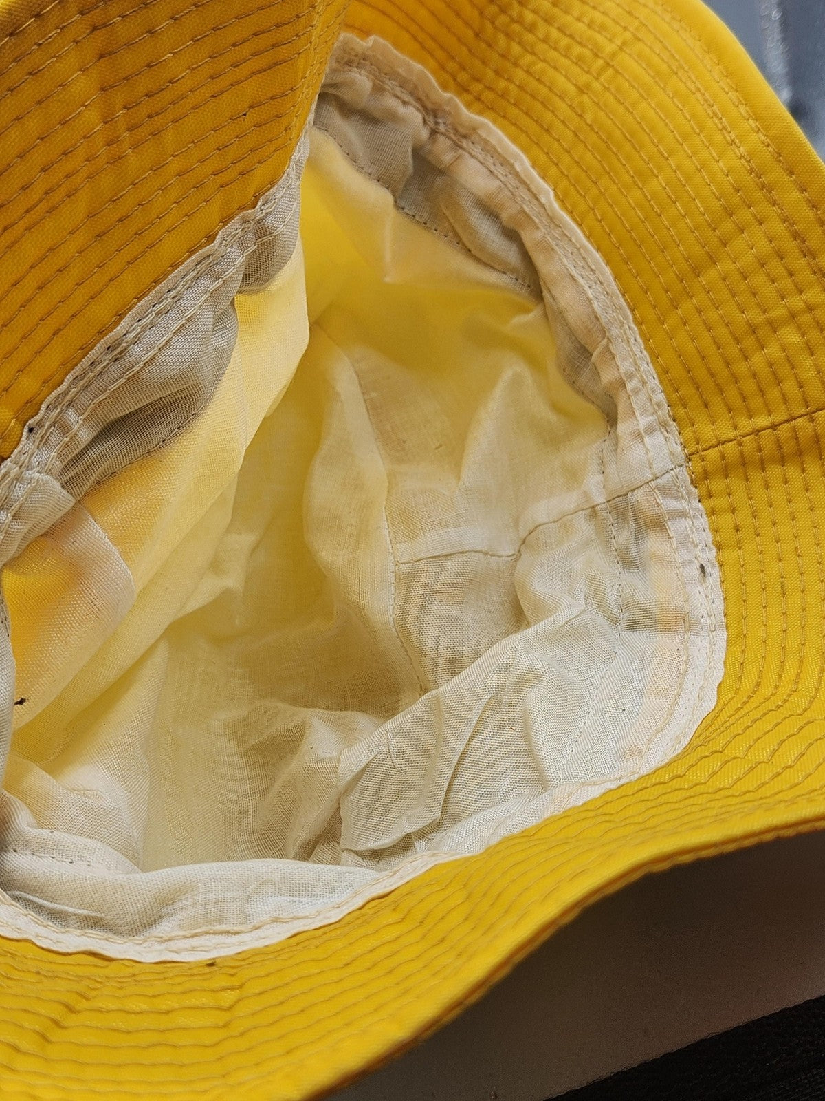 THK Hat Bucket Fitted Mens Medium Yellow Blue Floral Band Go Team Sports