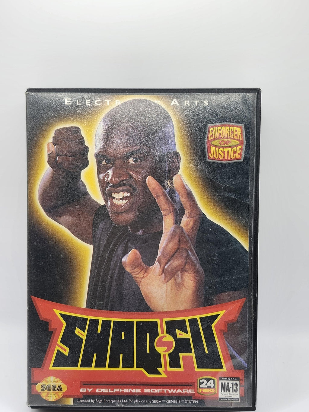 Shaq-Fu Sega Genesis Game Cart Case Electronic Arts Fighting MA-13 NTSC-U/C