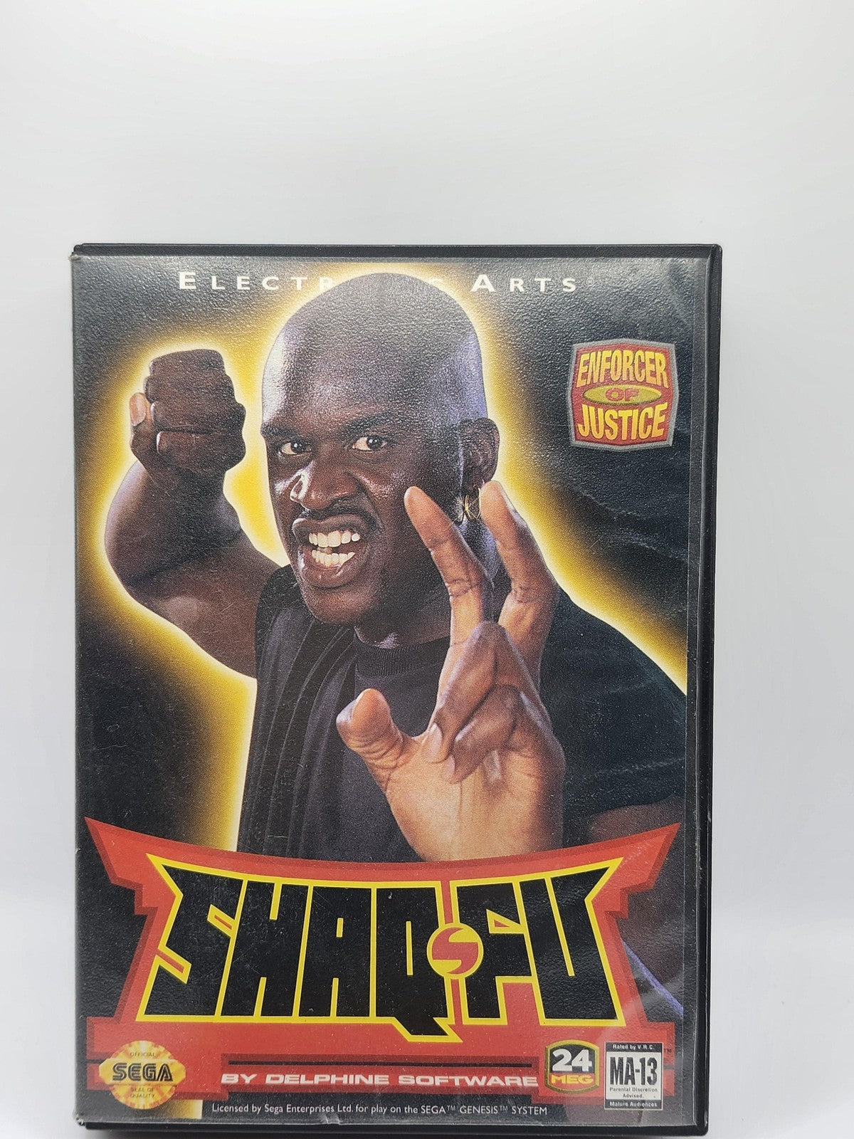 Shaq-Fu Sega Genesis Game Cart Case Electronic Arts Fighting MA-13 NTSC-U/C