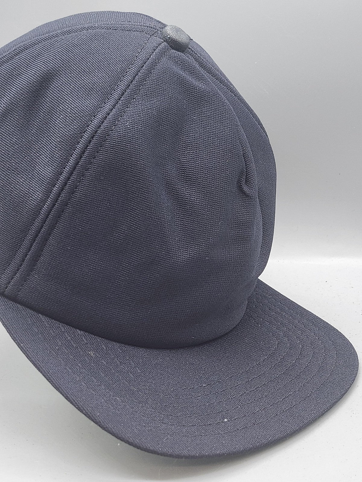 Vintage New Era Hat Cap Fitted Mens One Size Blue Twill Baseball Blank USA 80s