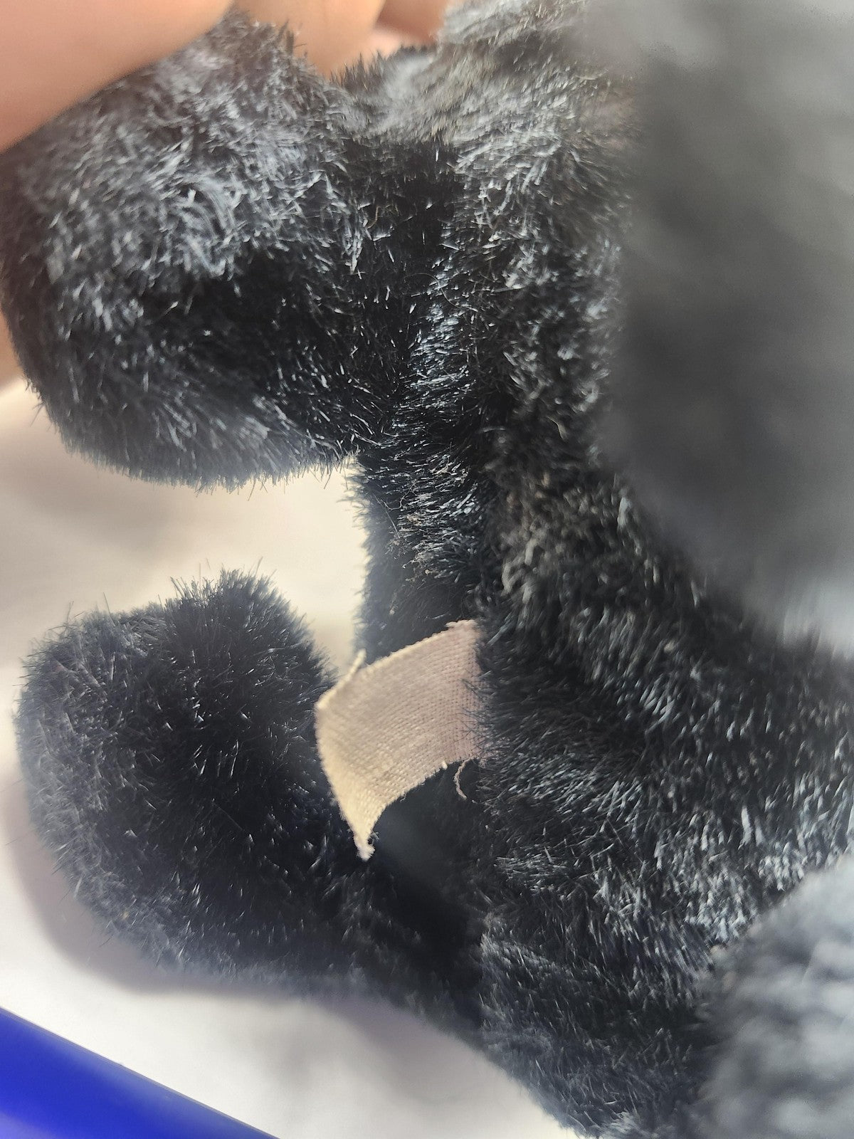 Vintage Black Scottie Dog Plush Stuffed Animal Small Battery Remote Toy Walking