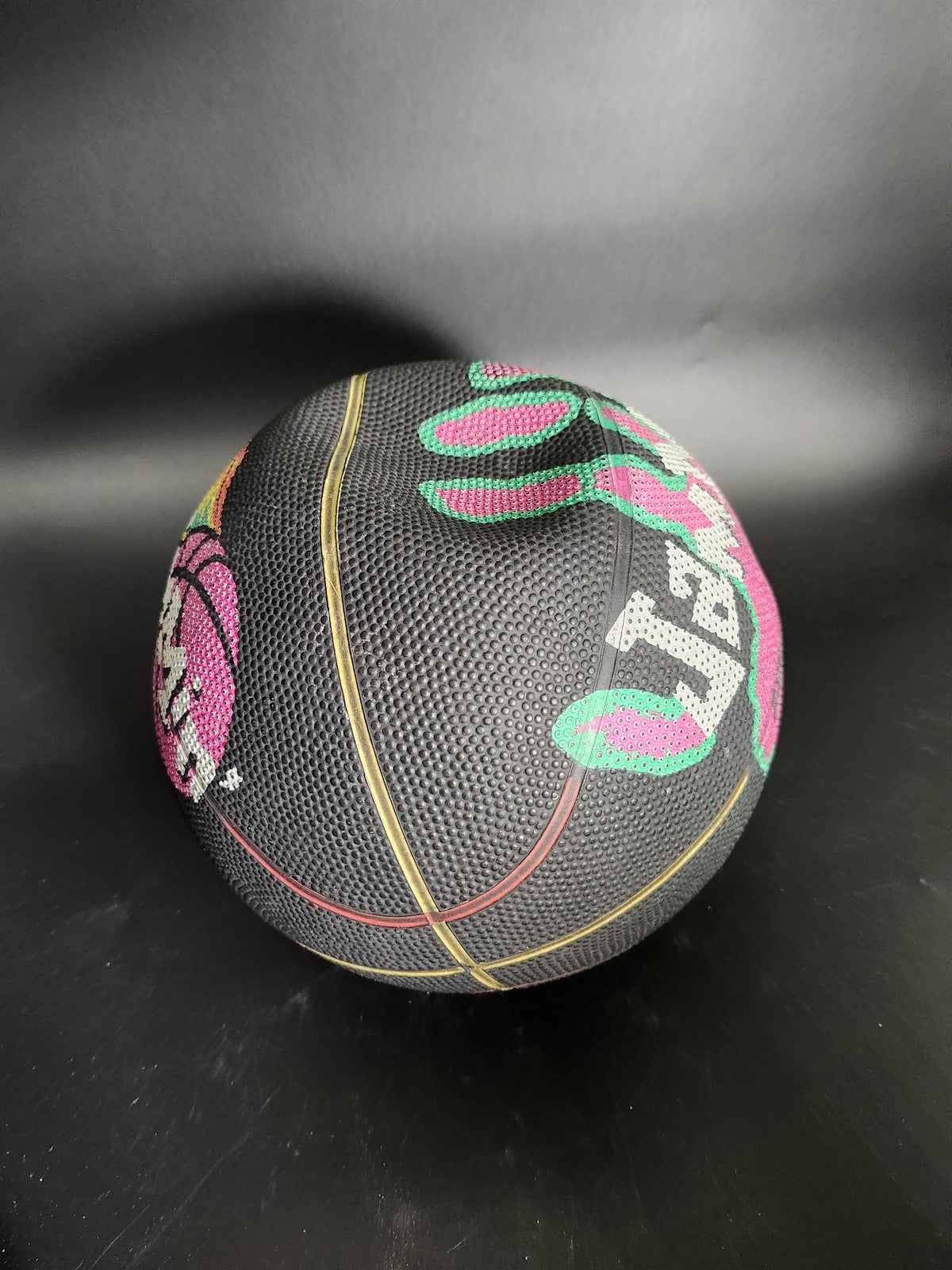 Vintage Sunoco Jammin Ultra 94 Slammin Basketball Rubber Ball Black Promo Retro