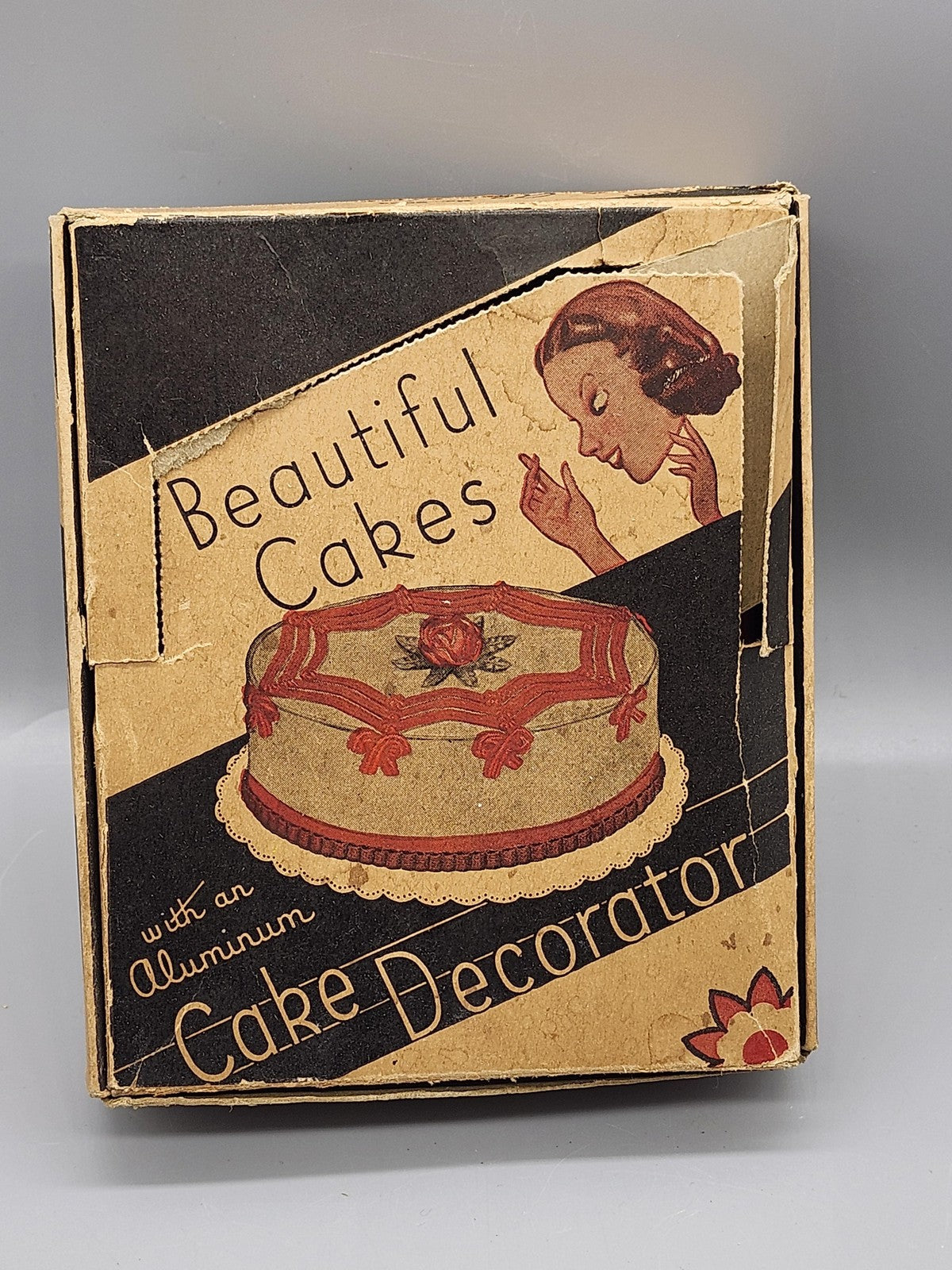 Vintage Aluminum Cake Decorator Pastry Icing Set Star Nozzles 3 5 USA Box