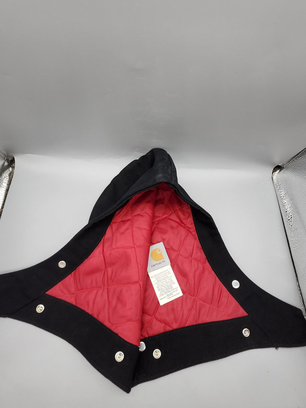 Carhartt Balaclava Hood Mens One Size Black Canvas Quilted Workwear USA A04 BLK