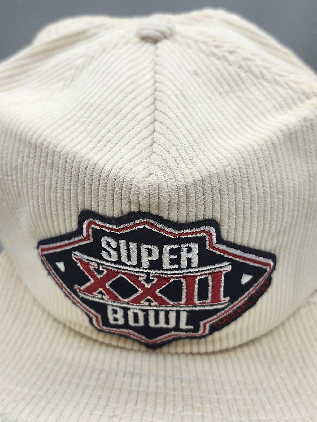Vintage Super Bowl XXII Hat Cap Snap Back One Size NFL Football New Era White