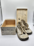 Vintage 1938 Mrs Day's Ideal Baby Shoes Size 2 Medium White Leather Box USA