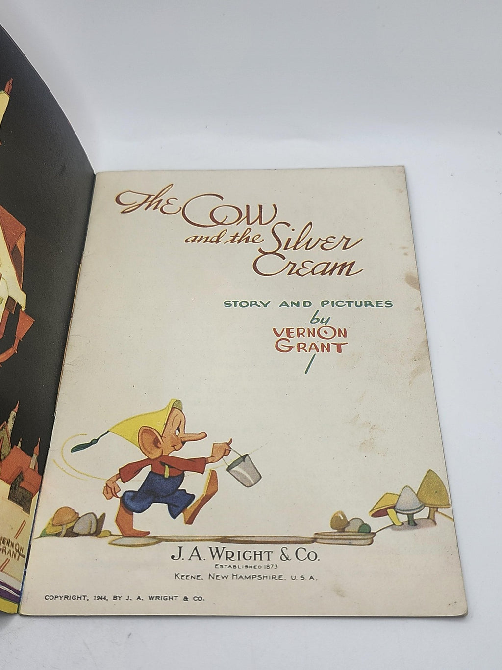 Vintage 1944 The Cow And The Silver Cream Vernon Grant J.A. Wright PB Kids