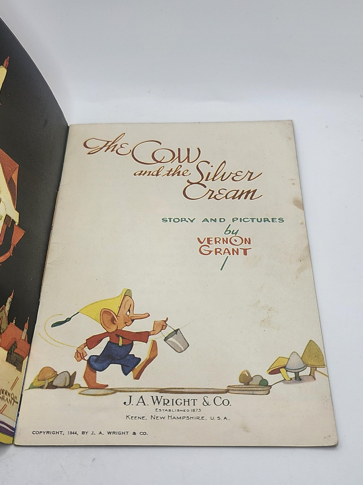 Vintage 1944 The Cow And The Silver Cream Vernon Grant J.A. Wright PB Kids
