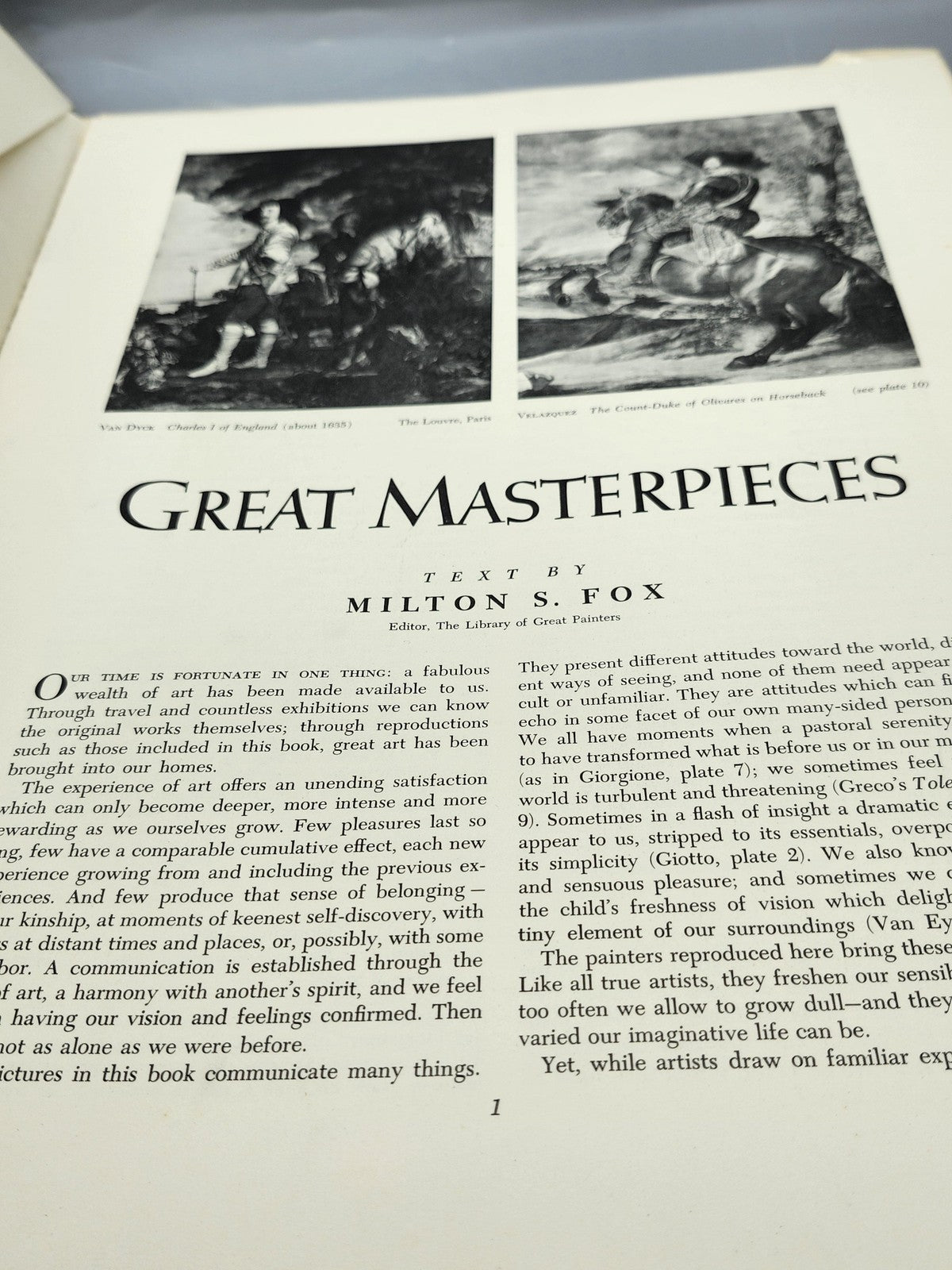 Vintage Great Masterpieces Milton S. Fox White PB 16 Color Art Prints USA 1954