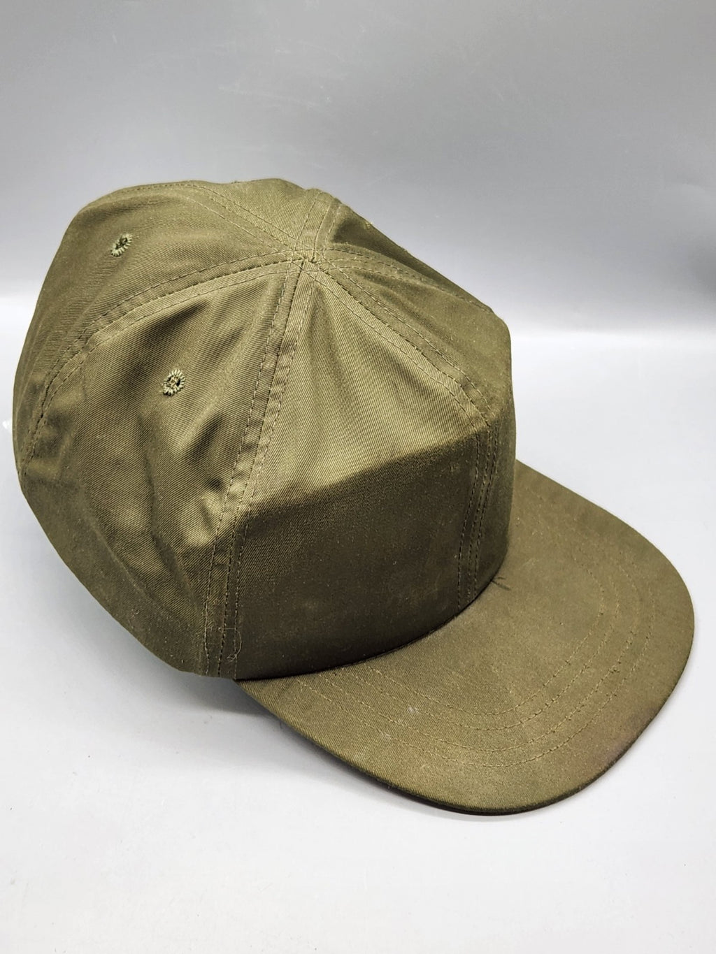 Vintage Bancroft Rock Olive Drab Fatigue Cap Military Style Hat Army USA Vietnam