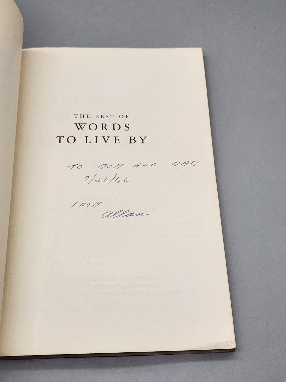 1966 The Best of Words To Live By William Nichols Vintage Inspirational PB
