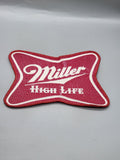 Vintage Miller High Life Logo Patch Cloth Red White Beer Advertising Breweriana