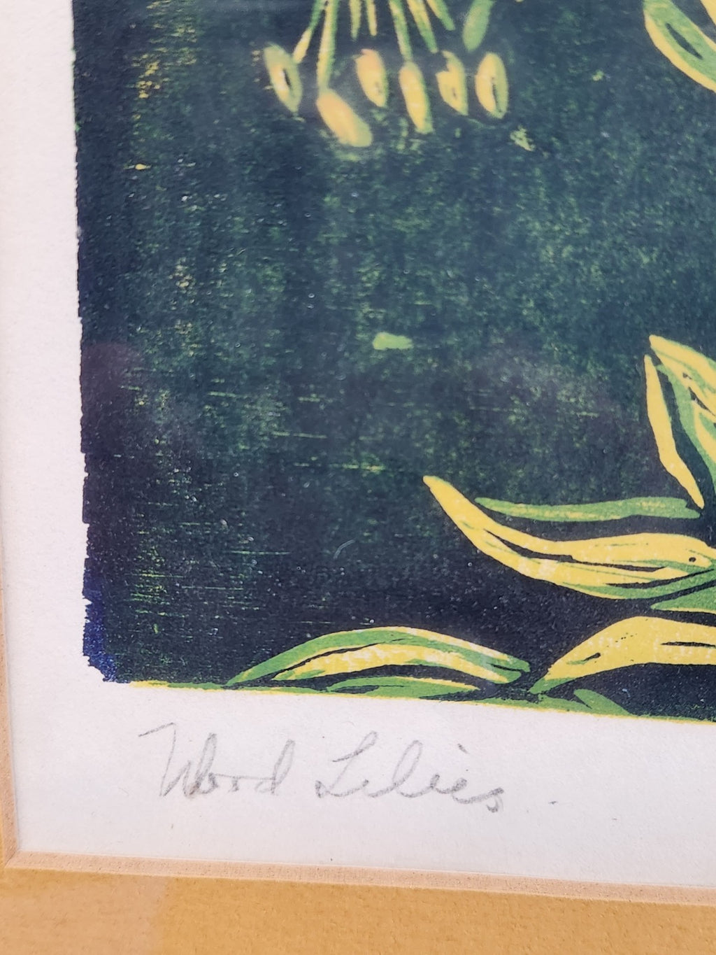Signed Limited Edition Wood Lilies Print 4/100 Framed Botanical Art 20x17