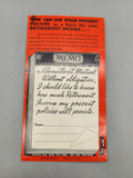 Vintage Connecticut Mutual Insurance Ink Blotter Advertising Memo Card...