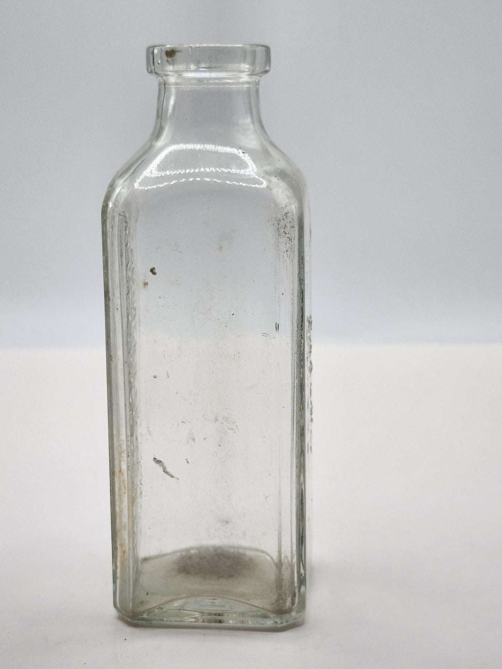 Vintage Baker Extract Company Embossed Clear Glass Bottle Springfield Mass Food