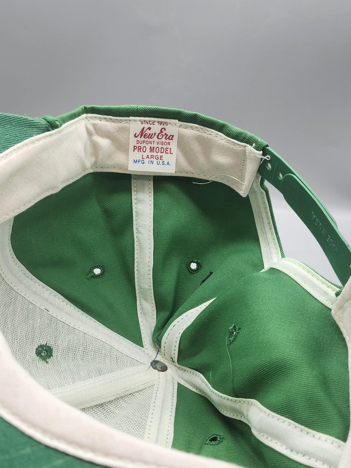 Vintage New Era Doral Park Hat Cap Snap Back Mens Large Green Golf Silver Course