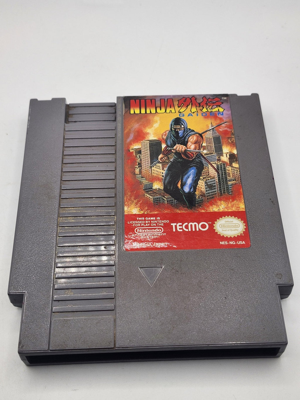 Ninja Gaiden Nintendo NES Game Cartridge Tecmo 1989 Action Adventure Japan