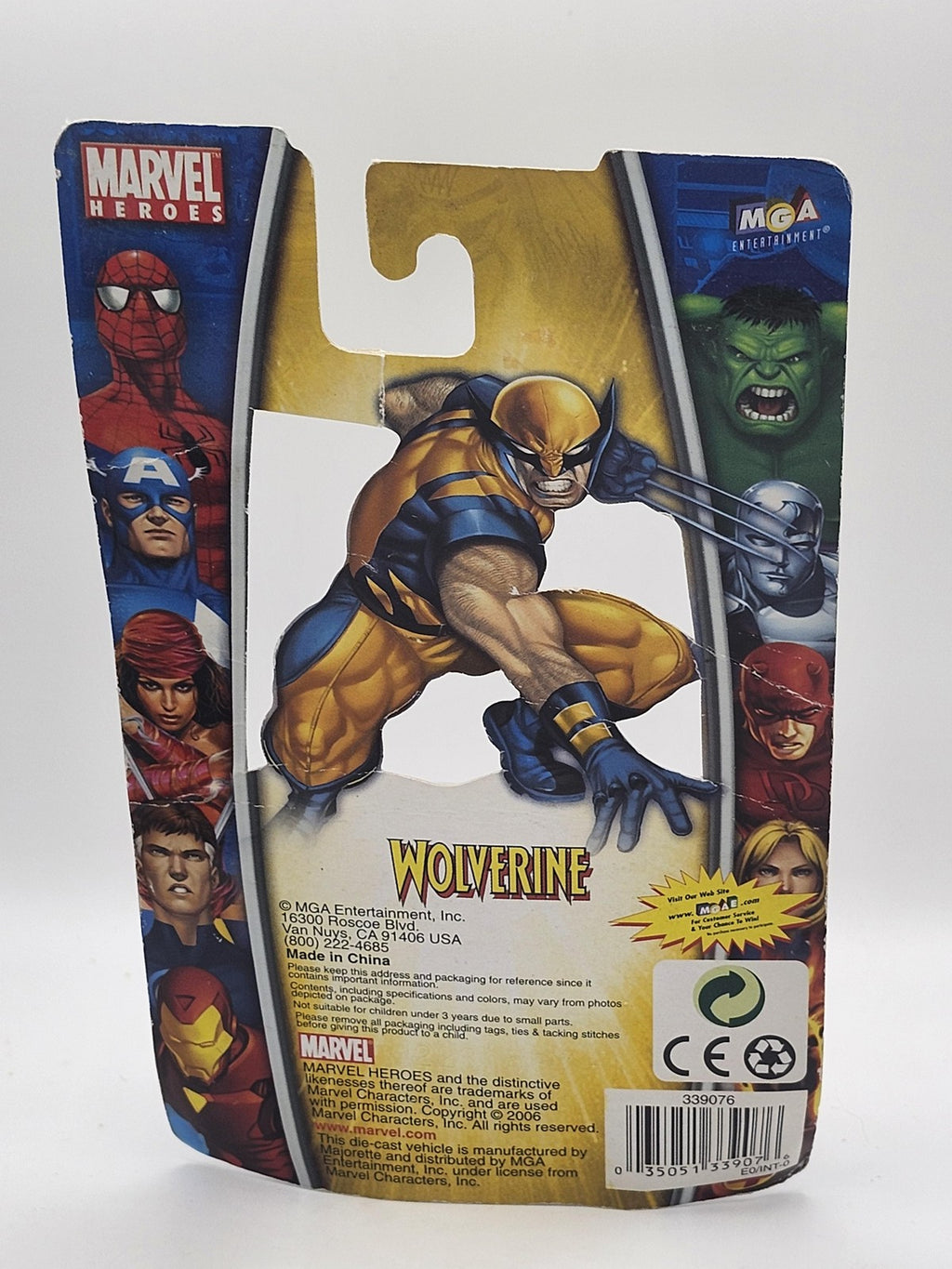Marvel Heroes Wolverine X-Men Diecast Car MGA Entertainment 2006 New Blue Carded