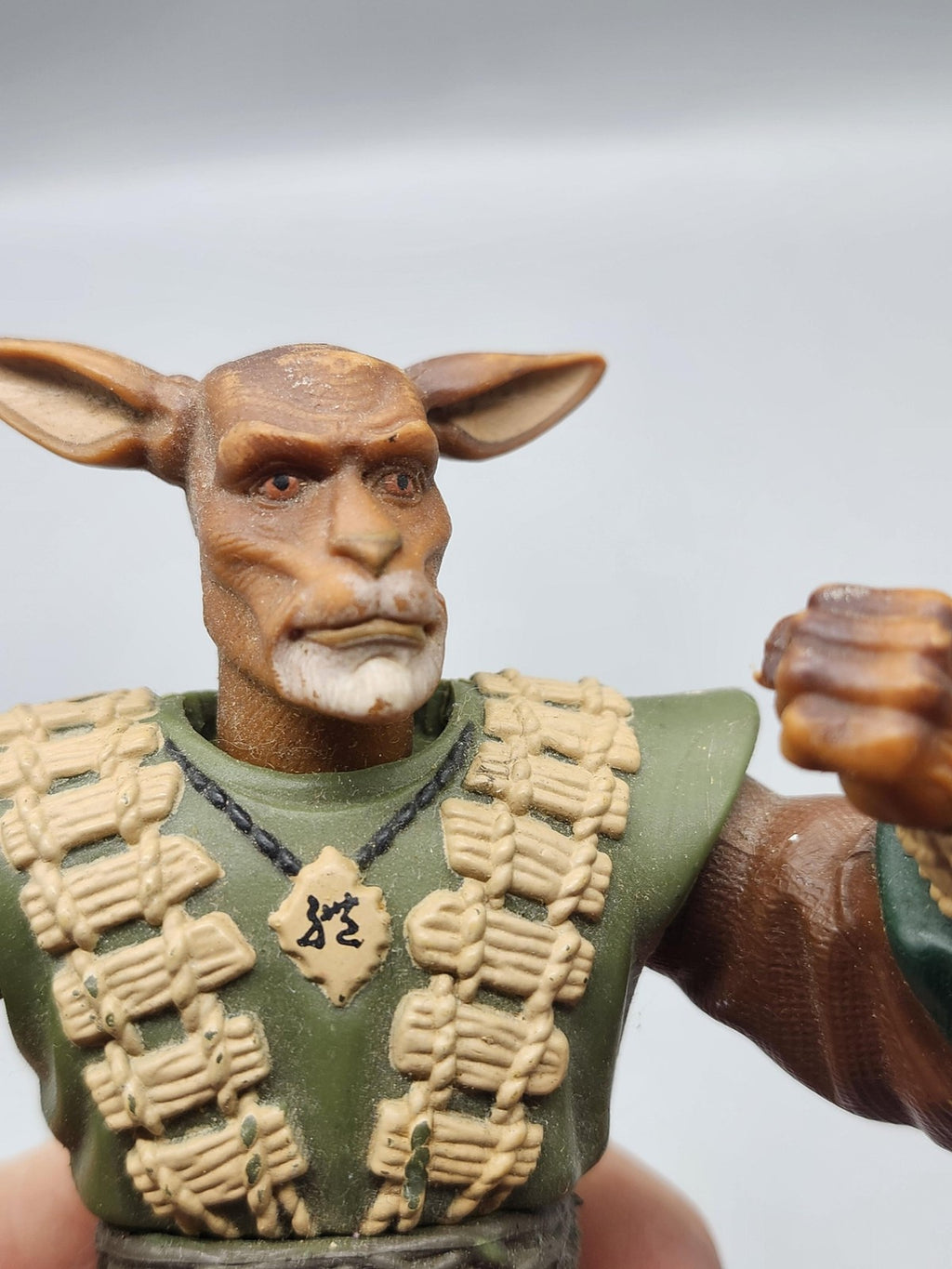 Vintage Animal Warrior Action Figure Brown Green Plastic Toy Loose Fantasy