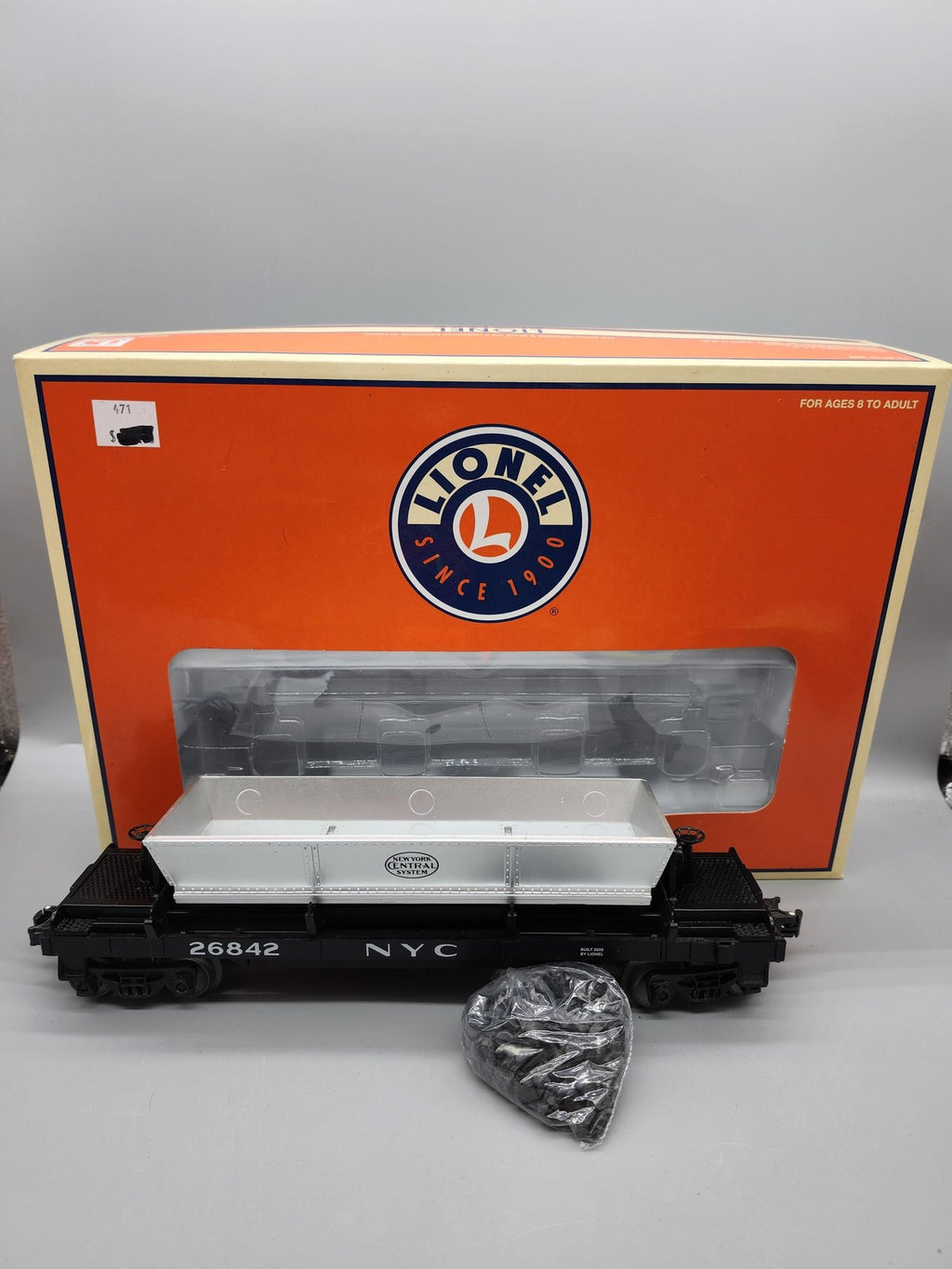 Lionel 6-26842 NYC Operating Coal Dump Car O Gauge O Scale Box NY Central