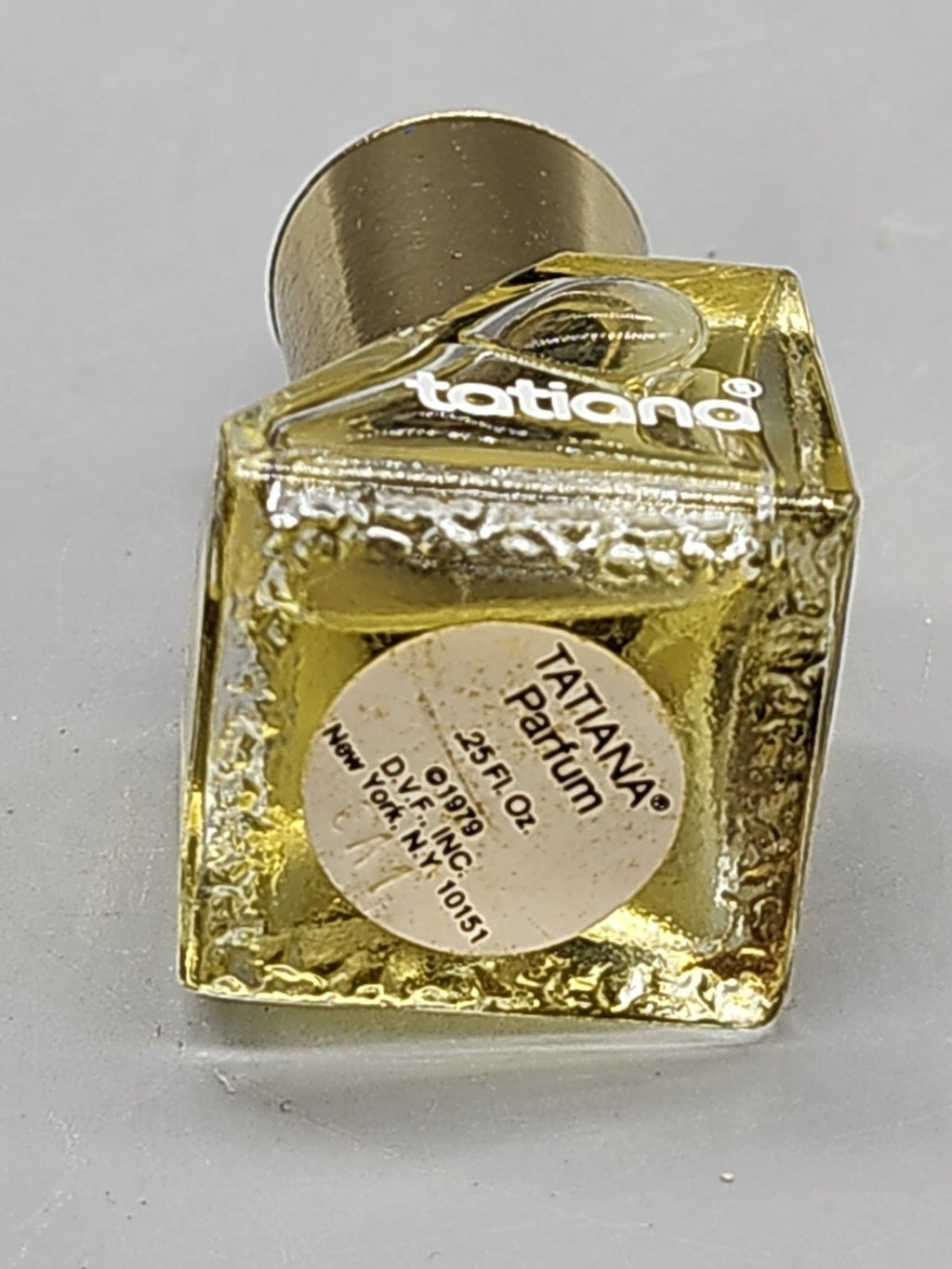 Vintage Tatiana Parfum Mini Perfume Bottle .25 Fl Oz Partial DVC Inc