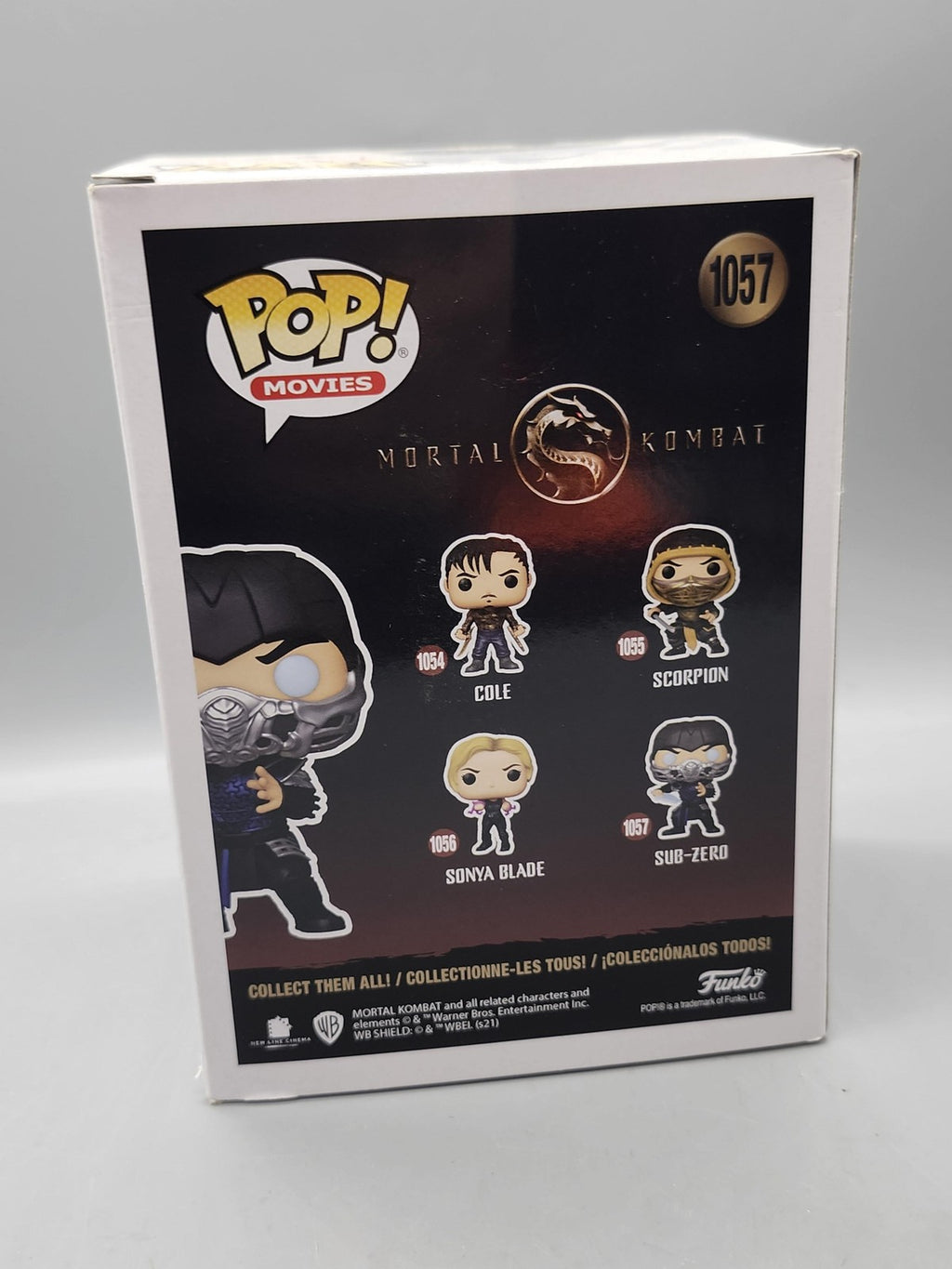 Funko Pop Movies Mortal Kombat Sub-Zero 1057 Vinyl Figure Black Collectible Toy
