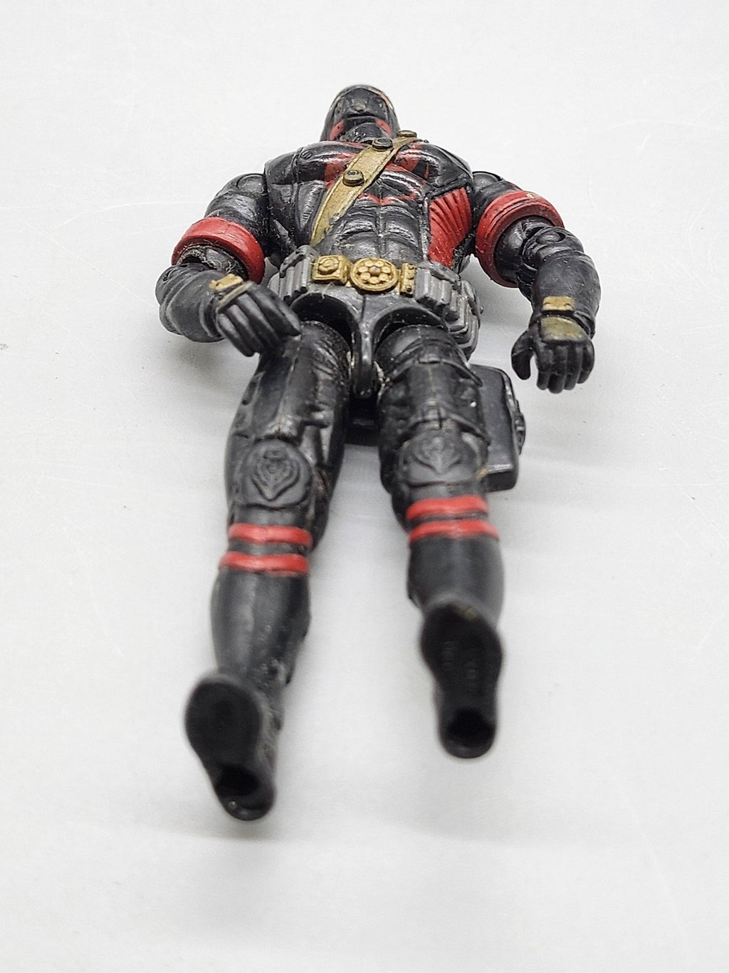 Black Ninja Soldier Action Figure Plastic Toy Loose Red Gold Armor Belt