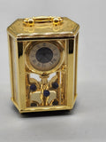 Mini Gold Carriage Mantel Clock Small Quartz Pendulum Glass Tabletop Desk Decor