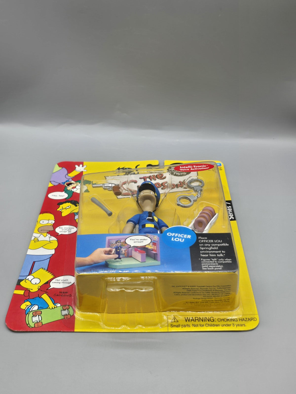 The Simpsons Officer Lou Interactive Figure Playmates 2001 Sealed WOS