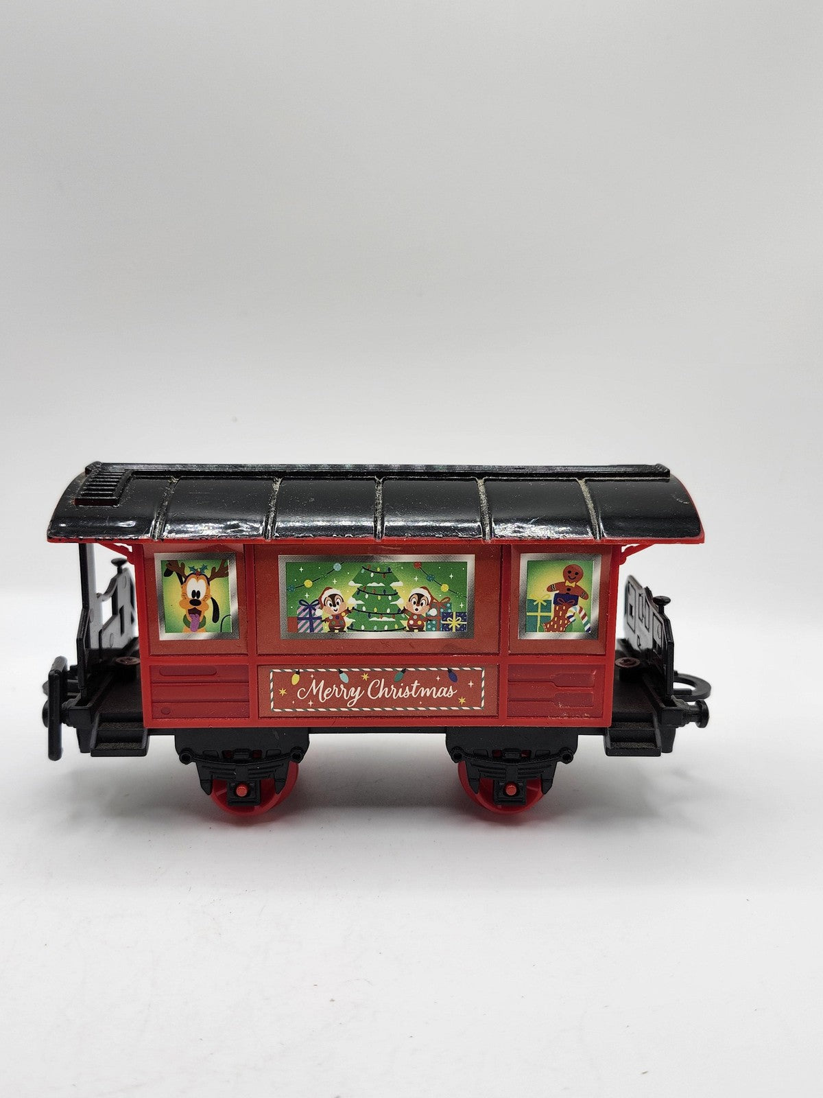 Disney G Gauge Merry Christmas Passenger Car Red Pluto Chip Dale Holiday Train