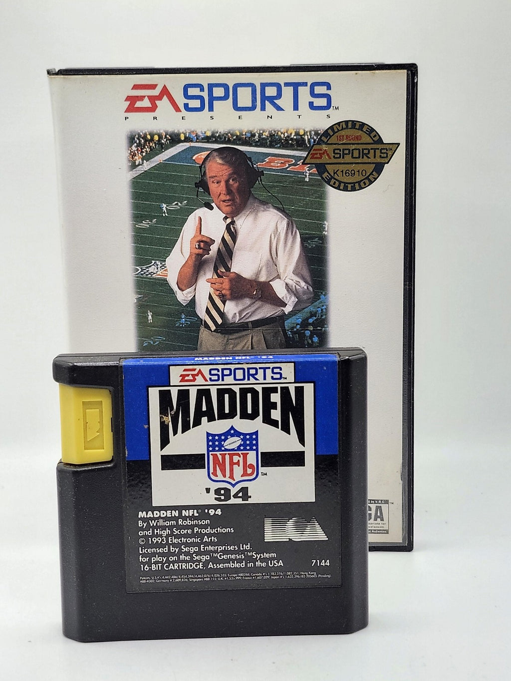 Madden NFL 94 Sega Genesis Game Cart Case Electronic Arts Sports NTSC-U/C 1993