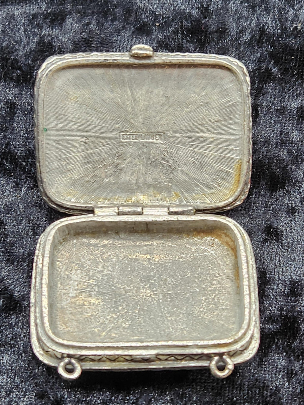 Estee Lauder Silver Mini Travel Cosmetic Jar Reusable Aluminum Compact Case