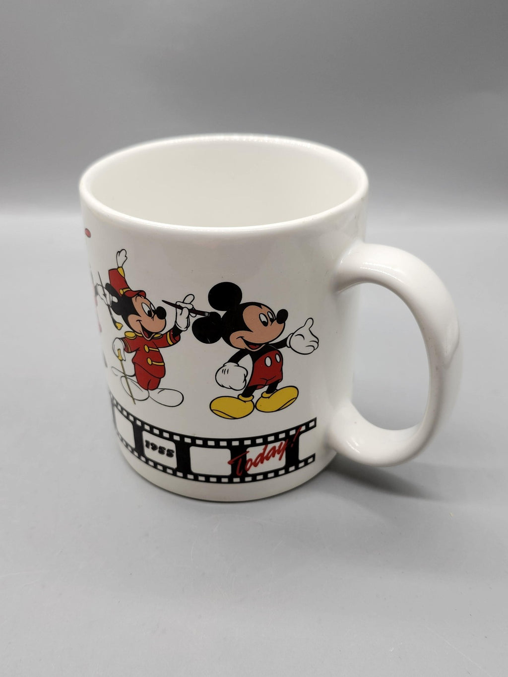 Disney Applause Mickey Thru The Years Mug White Ceramic Coffee Cup China