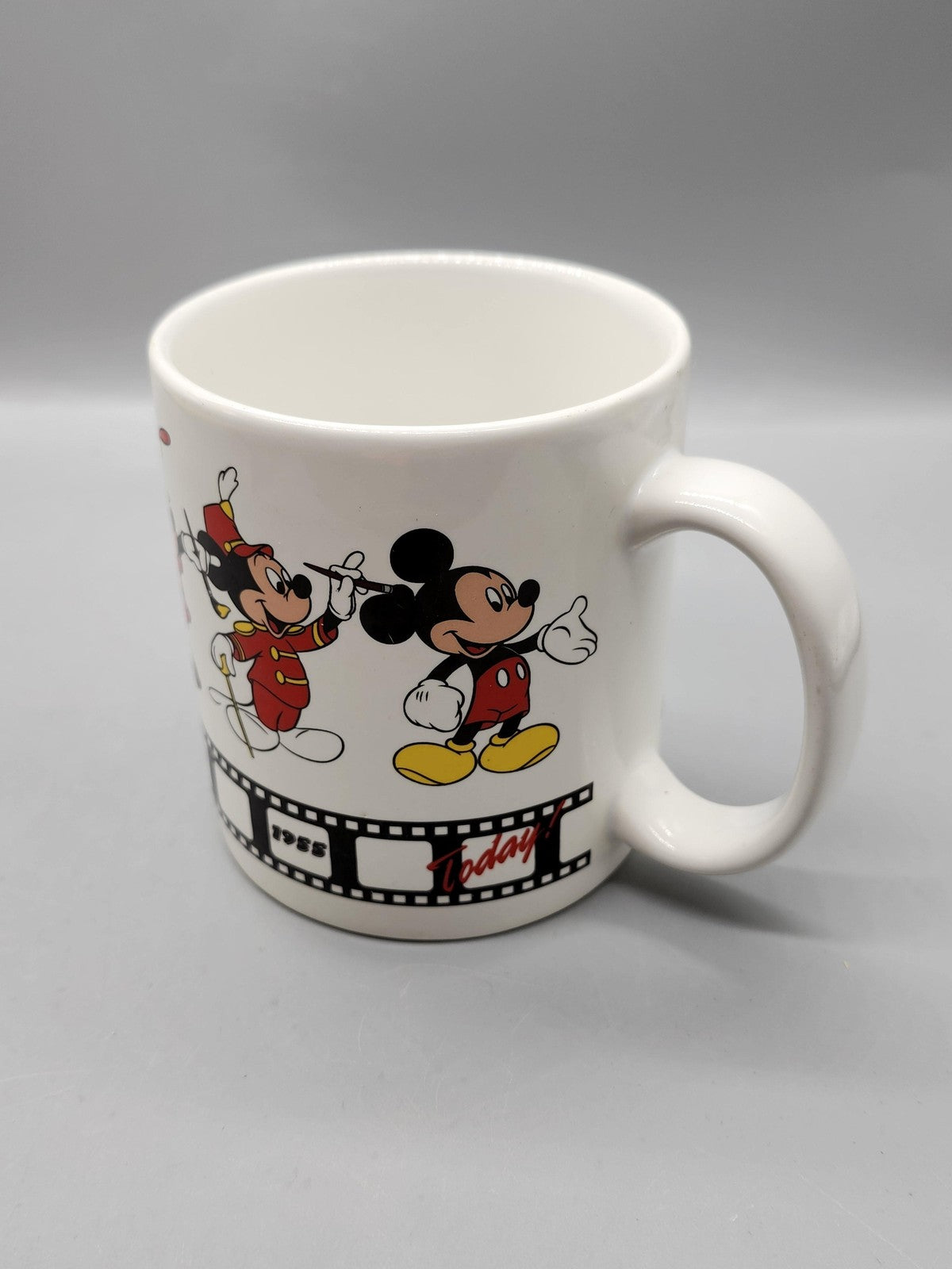 Disney Applause Mickey Thru The Years Mug White Ceramic Coffee Cup China