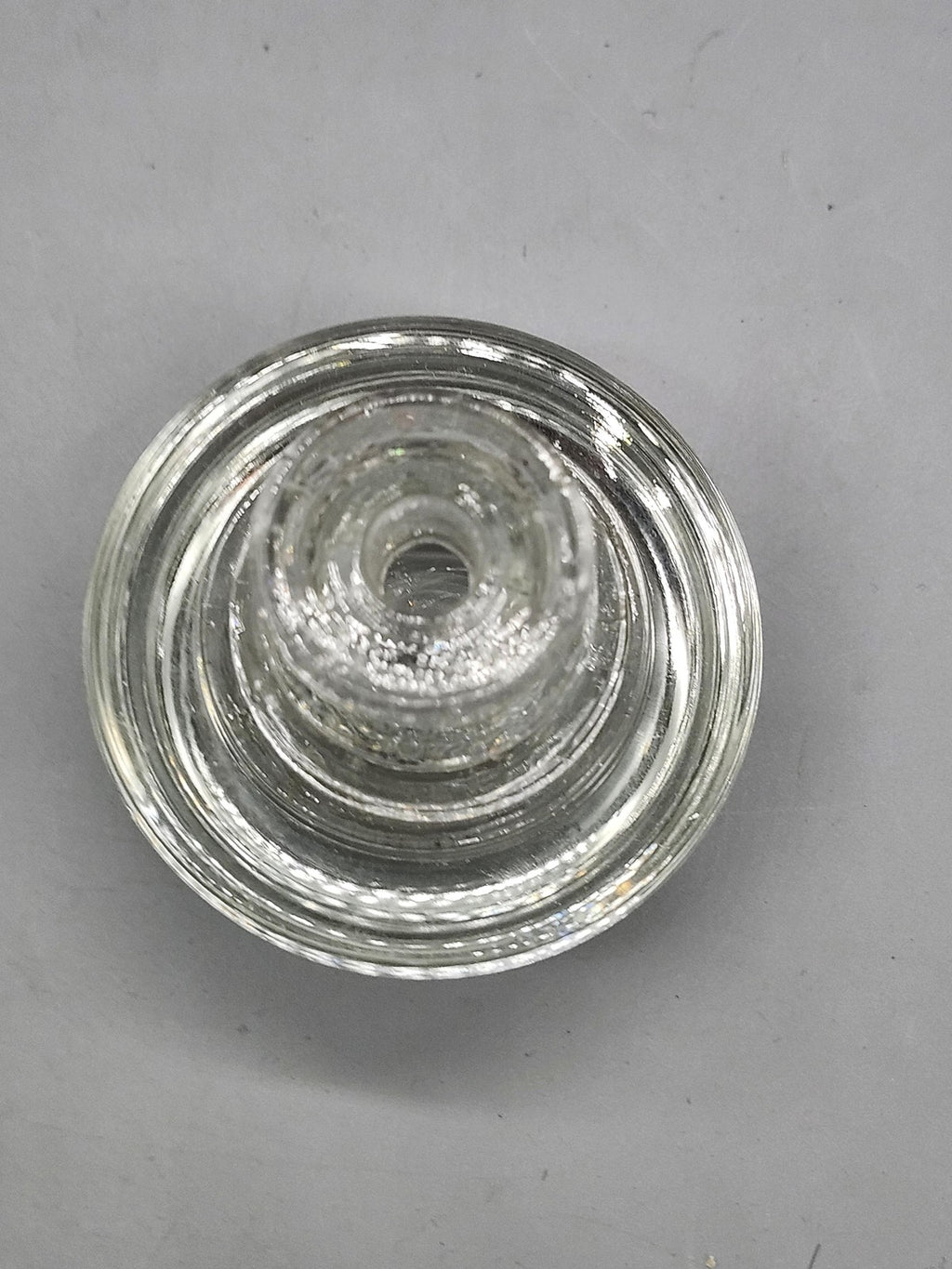 Unmarked Clear Glass Apple Tiered Paperweights Set Of 2 Art Glass Desk Decor
