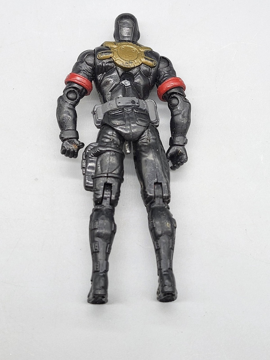 Black Ninja Soldier Action Figure Plastic Toy Loose Red Gold Armor Belt