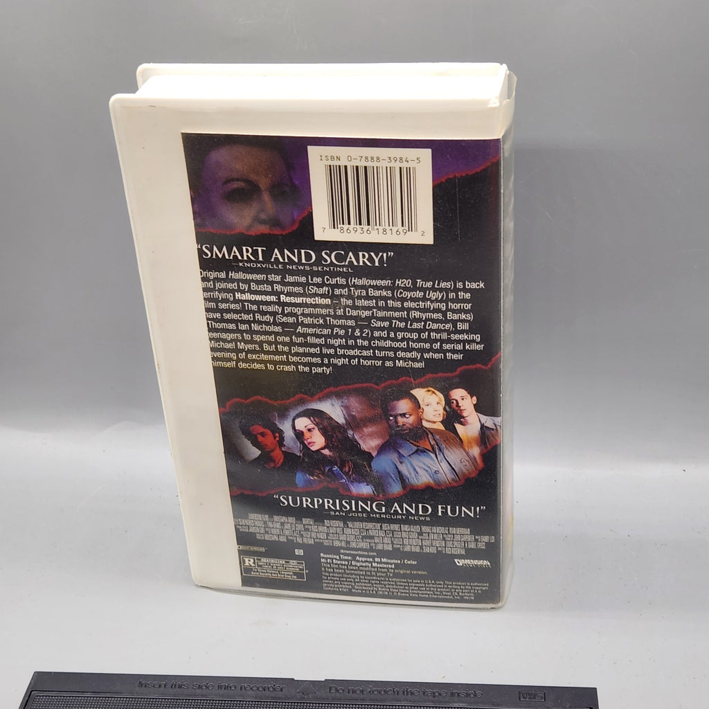 Halloween Resurrection VHS 🎬 Retro Horror Classic – Video Store Era Tape