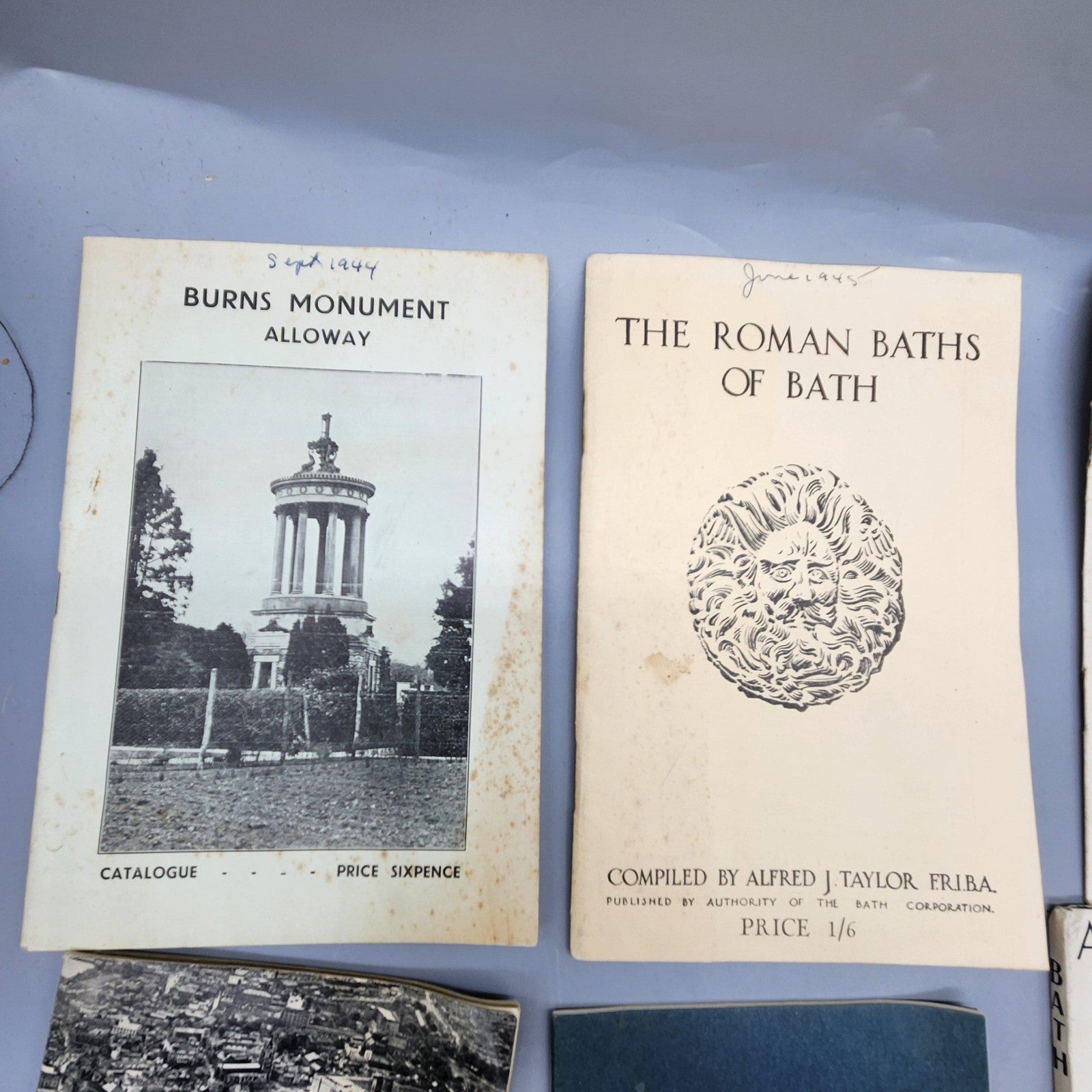 Vintage UK Travel Pamphlet Lot 6 Multi Historic Bath Norwich Salisbury Burns