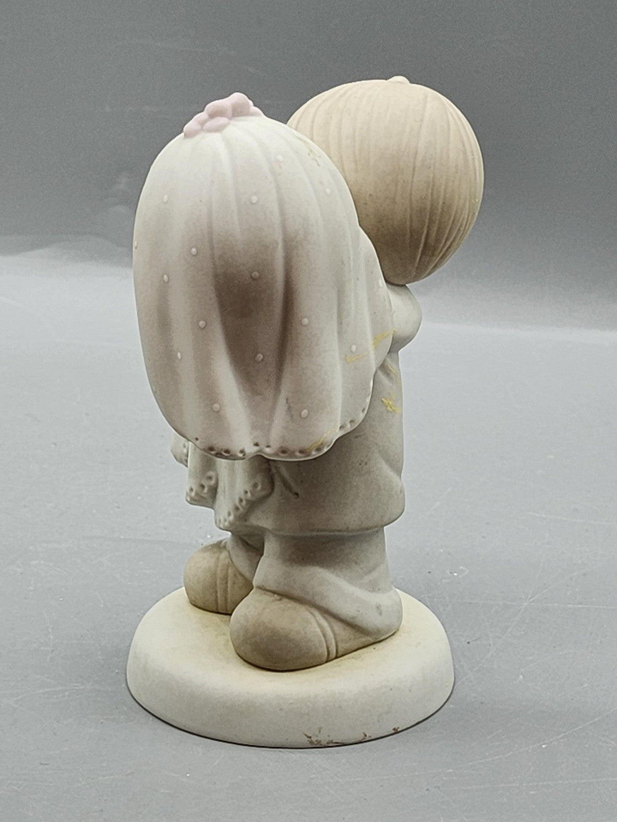 Vintage Precious Moments Bless You Two Wedding Couple Figurine Small White Decor