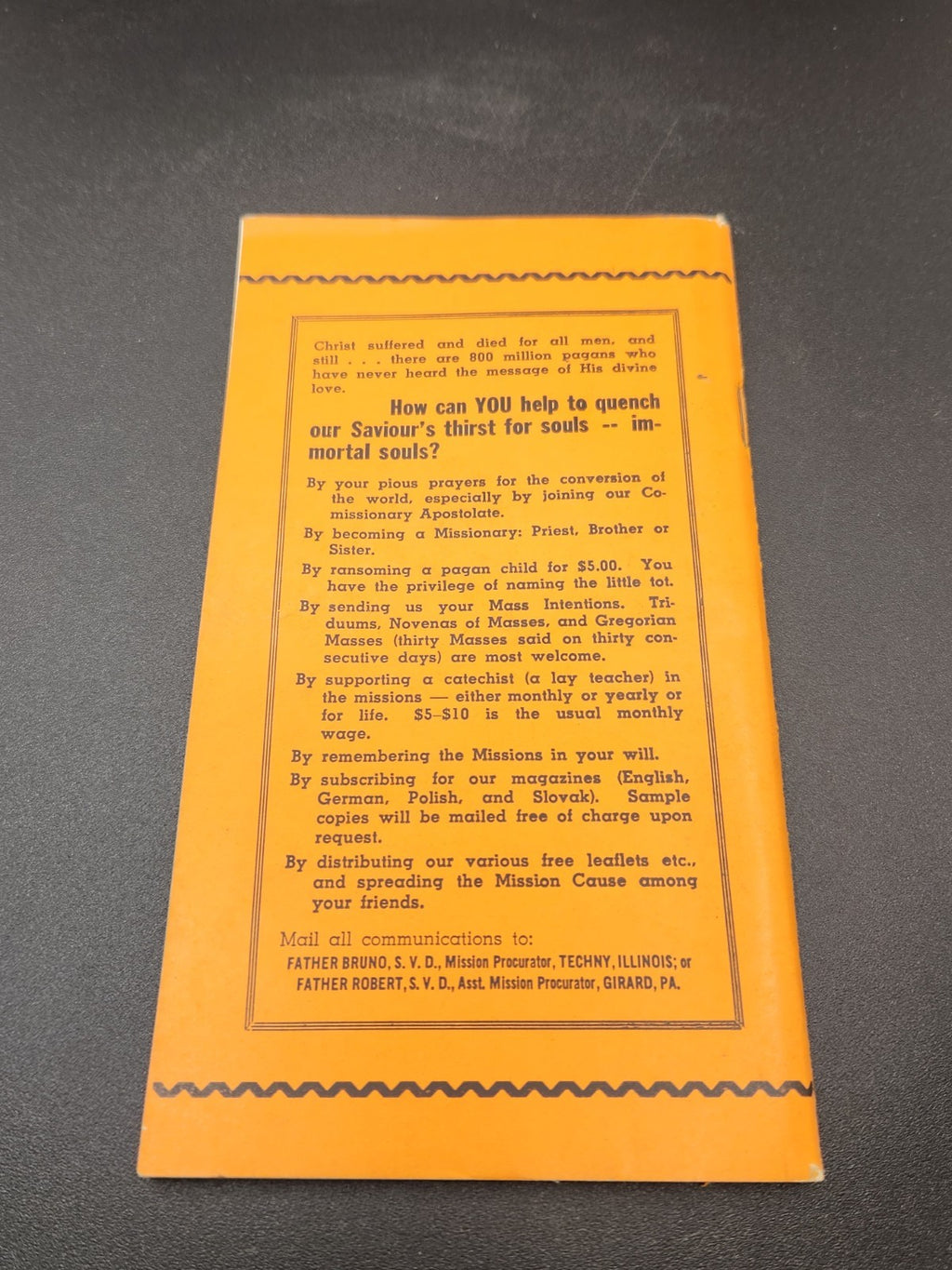 Vintage 1941 “Be of Good Heart!” Religious Booklet by Rev. Bruno Hagspiel S.V.D.