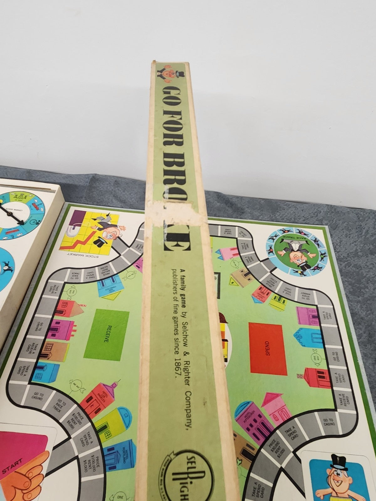 Vintage 1965 Go For Broke Board Game Selchow & Righter Complete? Retro Game