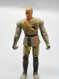 Vintage Scarred Warrior Action Figure Green Plastic Toy Loose Brown Boots