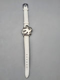 Disney Watch Girls Mickey Glove Cover White Band Quartz Analog Wristwatch