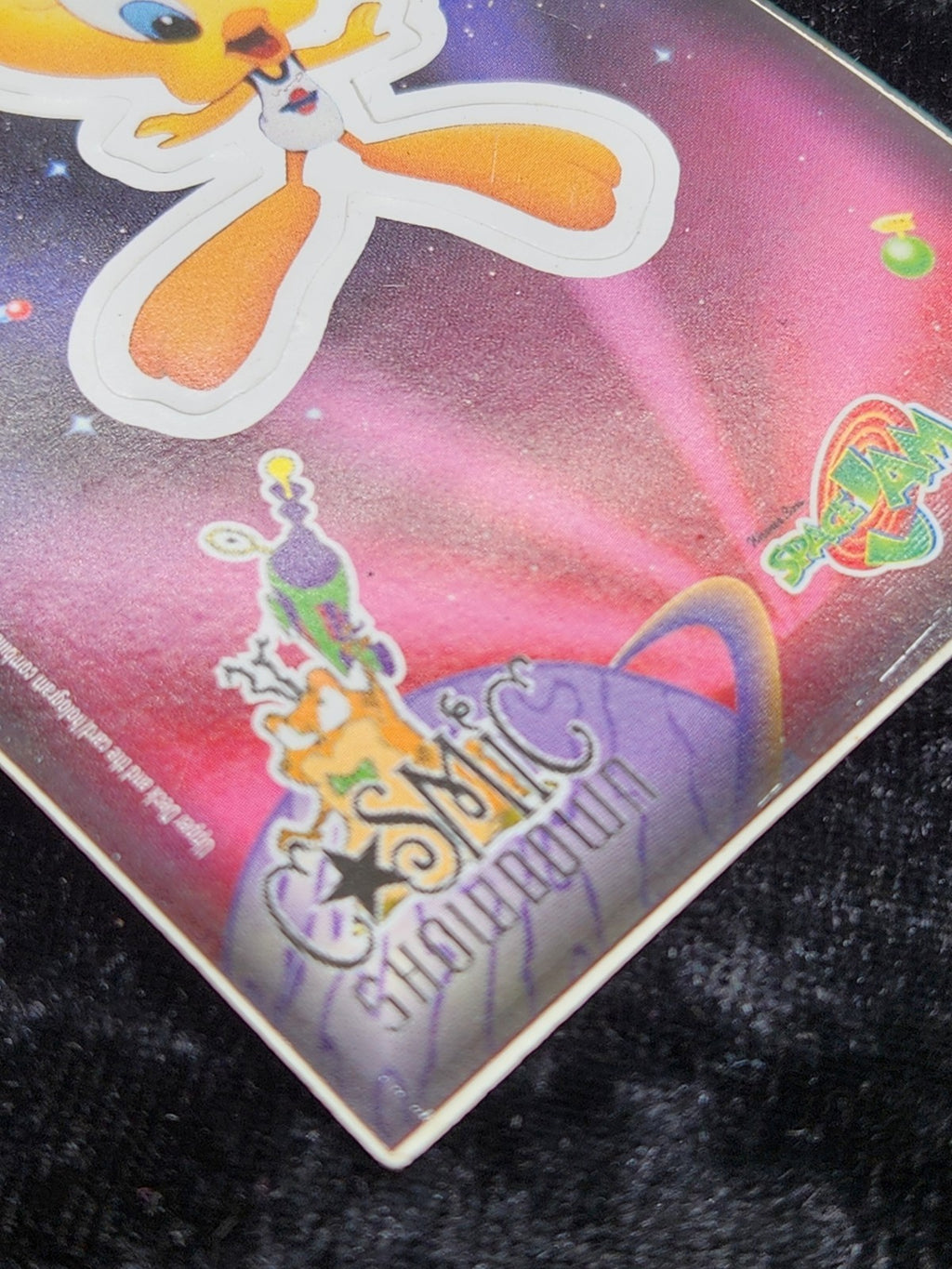 1997 Upper Deck Space Jam Cosmic Showdown CS19 Tweety Bird Die-Cut Sticker Card