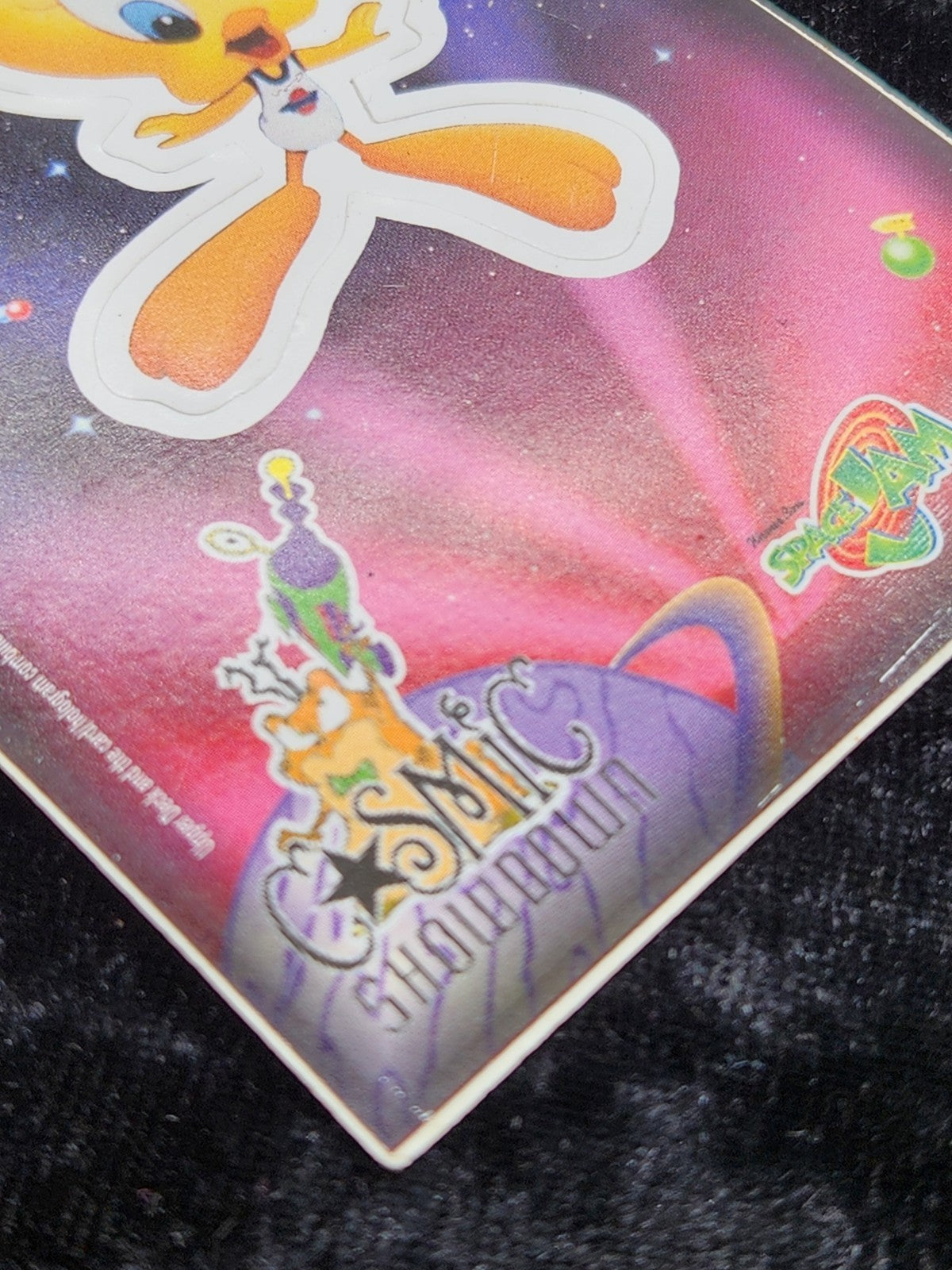 1997 Upper Deck Space Jam Cosmic Showdown CS19 Tweety Bird Die-Cut Sticker Card