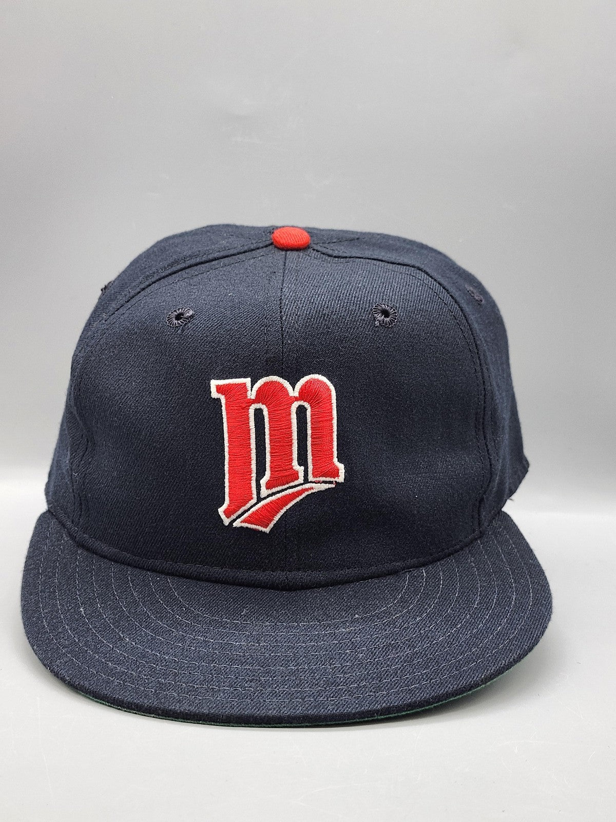 Vintage Milwaukee Brewers Hat Cap Fitted Mens 6 7/8 MLB Baseball New Era Blue
