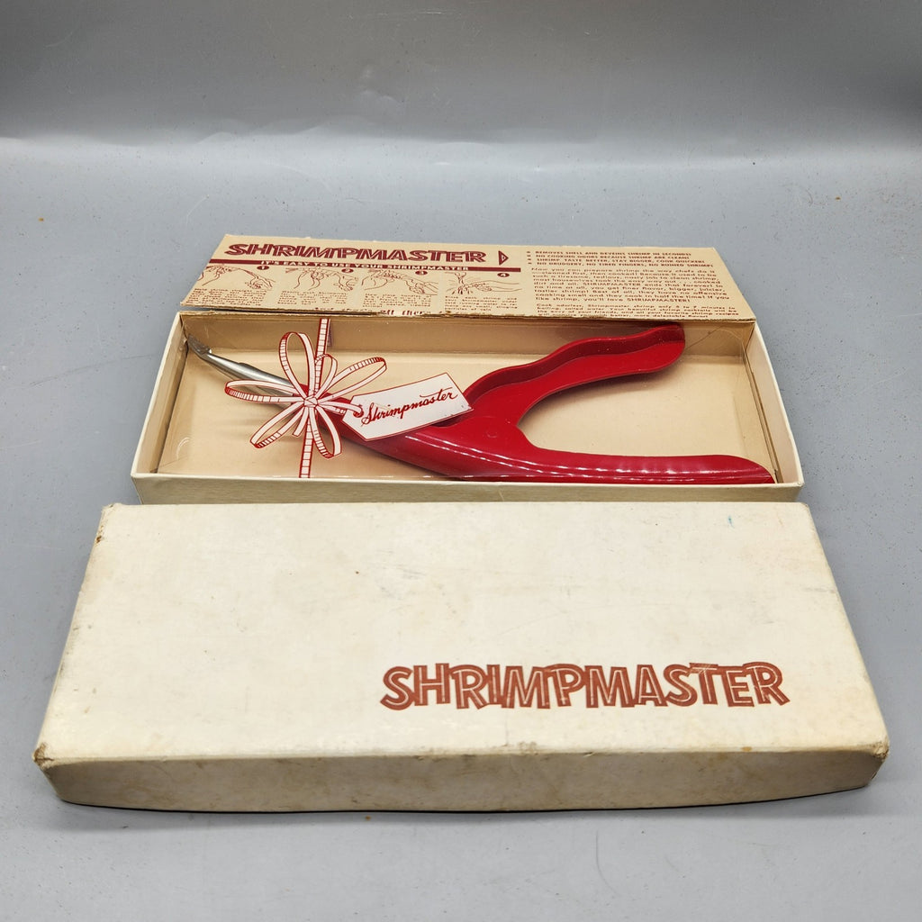 Vintage ShrimpMaster Shrimp Deveiner Tool w/ Original Box Retro Kitchen Gadget