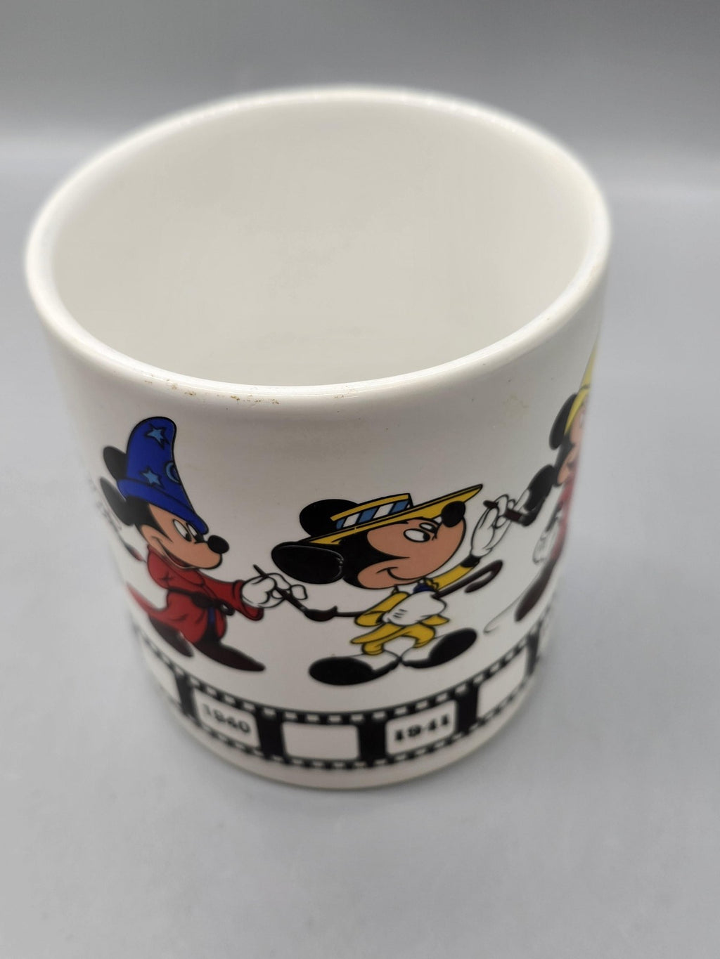 Disney Applause Mickey Thru The Years Mug White Ceramic Coffee Cup China